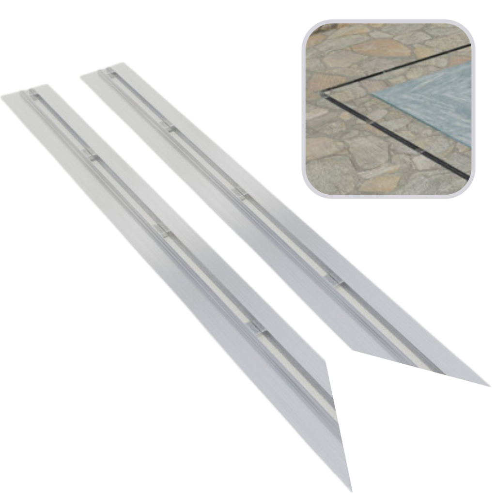 Kit 8m Ralo Linear Permanente Infinito 10x100 Cm Inox 304 Meia Esquadria (4 cantos) - Sem tela
