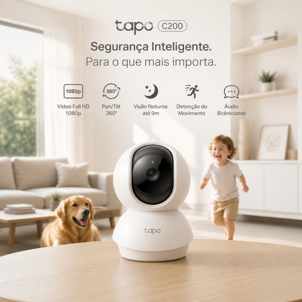 Câmera TP-Link Tapo C200 360 graus Full HD