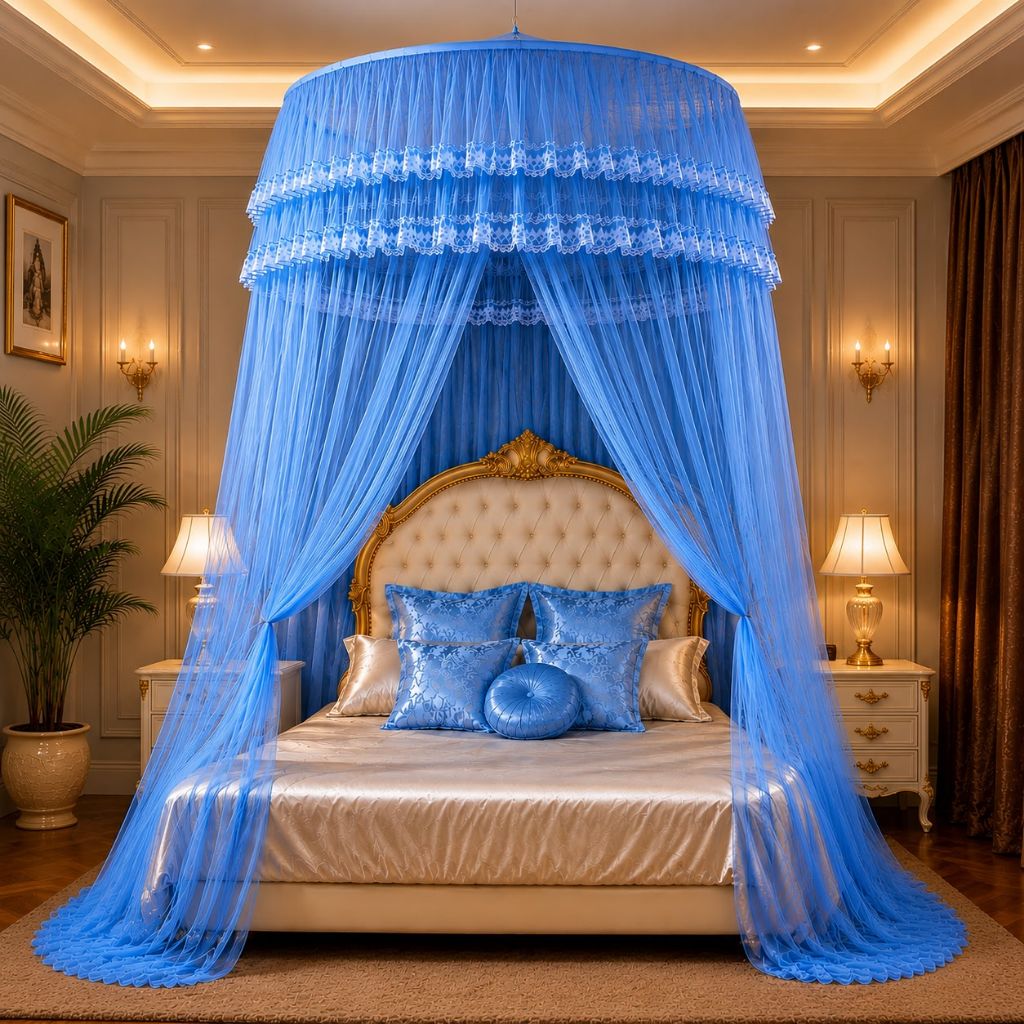 Mosquiteiro Grande Casal De Teto Gigante Box Queen king Com Abertura Lateral 14 Metros