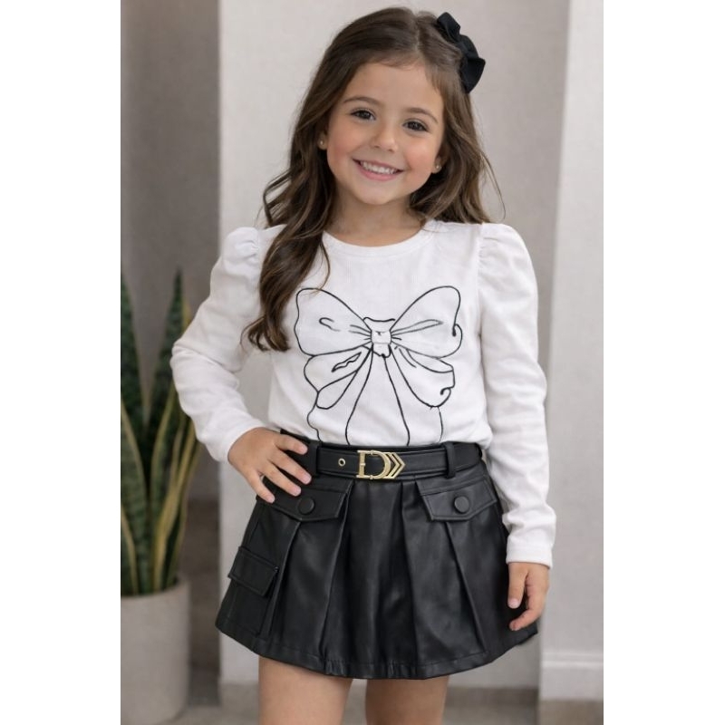 🎀❄️💖 Blusa de Frio Laço Blusa Infantil Feminina de Frio com Laço Elegante Menina