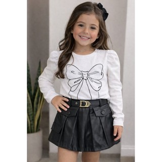 🎀❄️💖 Blusa de Frio Laço Blusa Infantil Feminina de Frio com Laço Elegante Menina