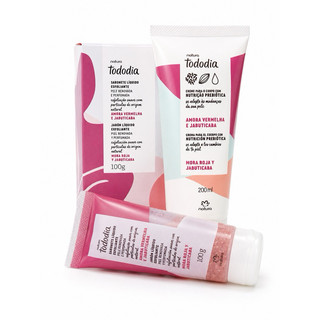 Kit Natura Tododia Amora Vermelha e Jabuticaba Creme Corporal 200ml + Sabonete Líquido Esfoliante 100g
