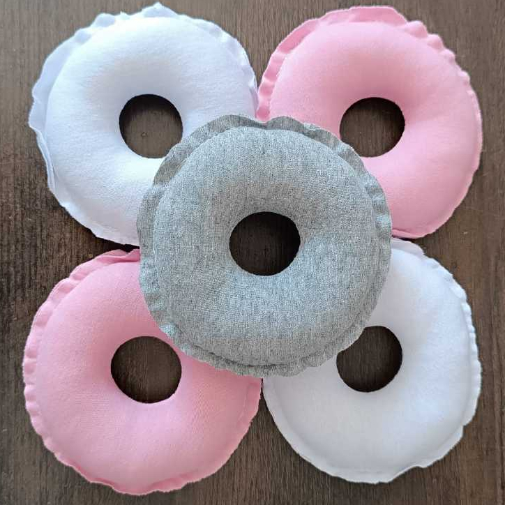 Kit 4 Rosquinha de Amamentação Protetor de Mamilos | 100% Algodão | Antialérgico| Lavável