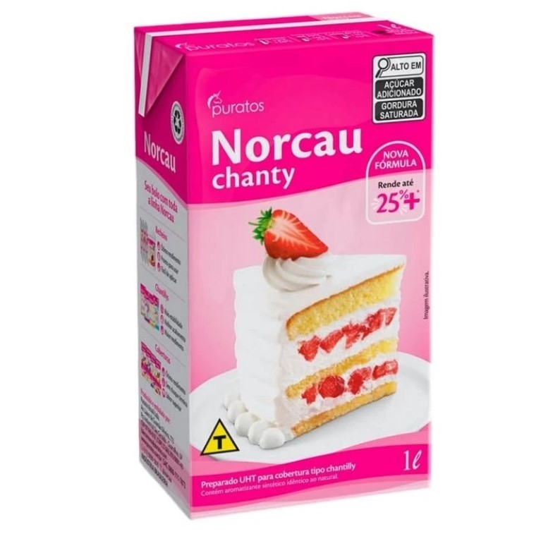 Chantilly Chanty Puratos Norcau 1 Lt Tradicional - kit c/ 3unidades