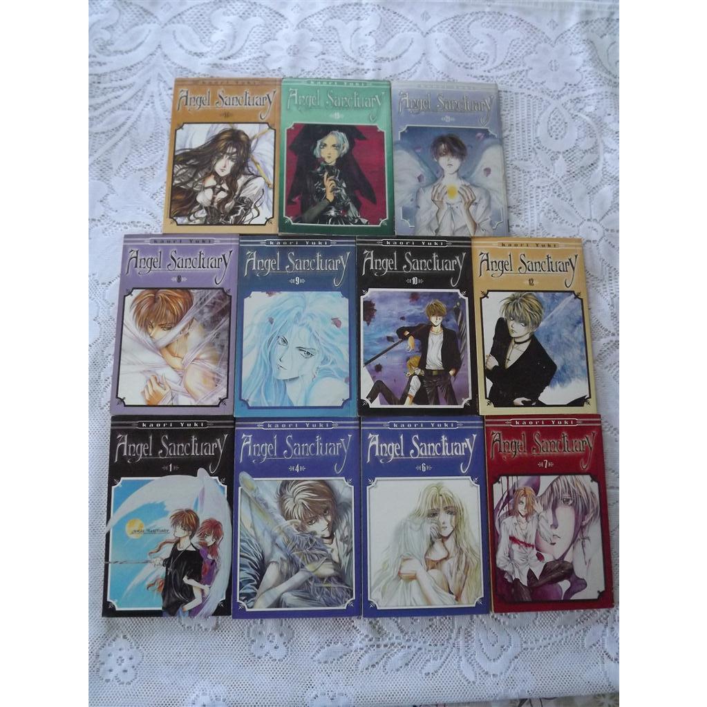 Lote Mangá  Angel Sanctuary meio tanko - números 01, 04, 06, 07, 08, 09, 10, 12, 14, 19 e 21 - 11 números