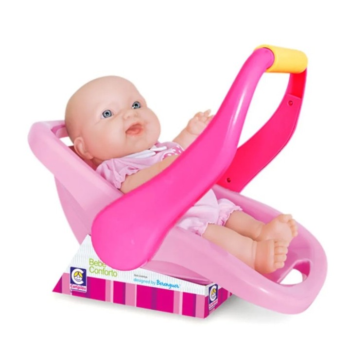 Boneca La New Born Cotiplás com Bebê Conforto | Boneca Bebê com Acessório Infantil
