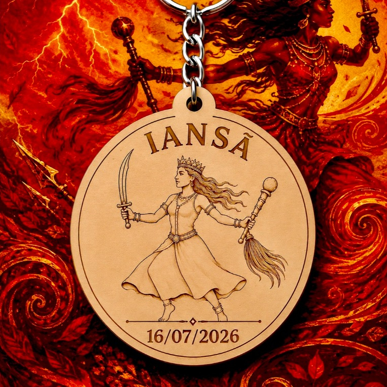 KIT Chaveiro IANSÂ MULHER ESPADA, para orixás, umbanda lembrancinhas decoração