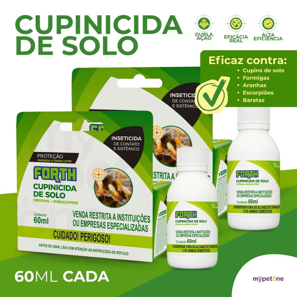 2 Remédio Forth Contra Cupins De Solo - 60ml