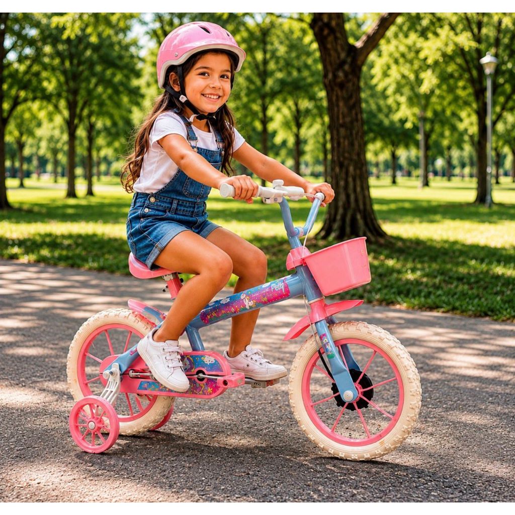 Bicicleta Infantil Verden Aro 12 Rodinhas Cestinha Rodinha Quadro em Aço Freio Banco Regulável