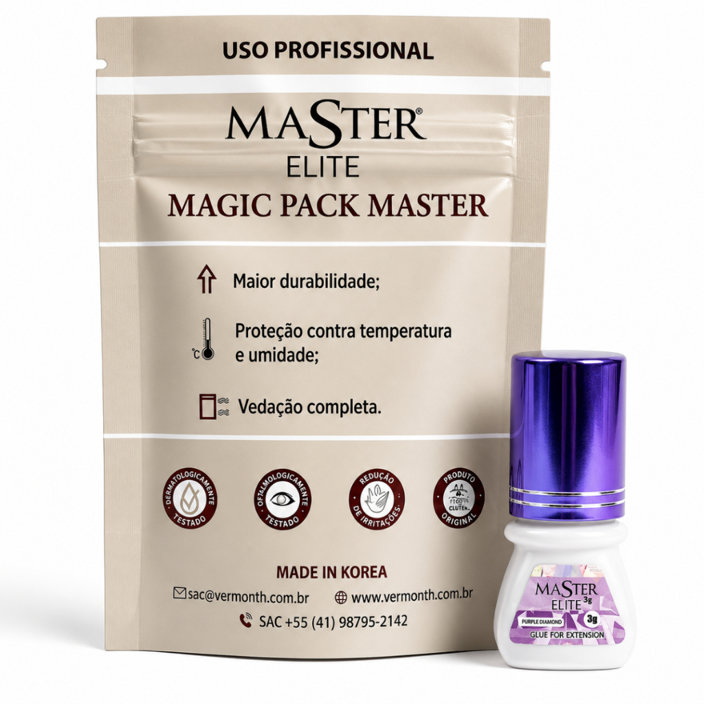 Cola Extensão De Cílios Master Elite Purple Diamond 3g Secagem 0,5s