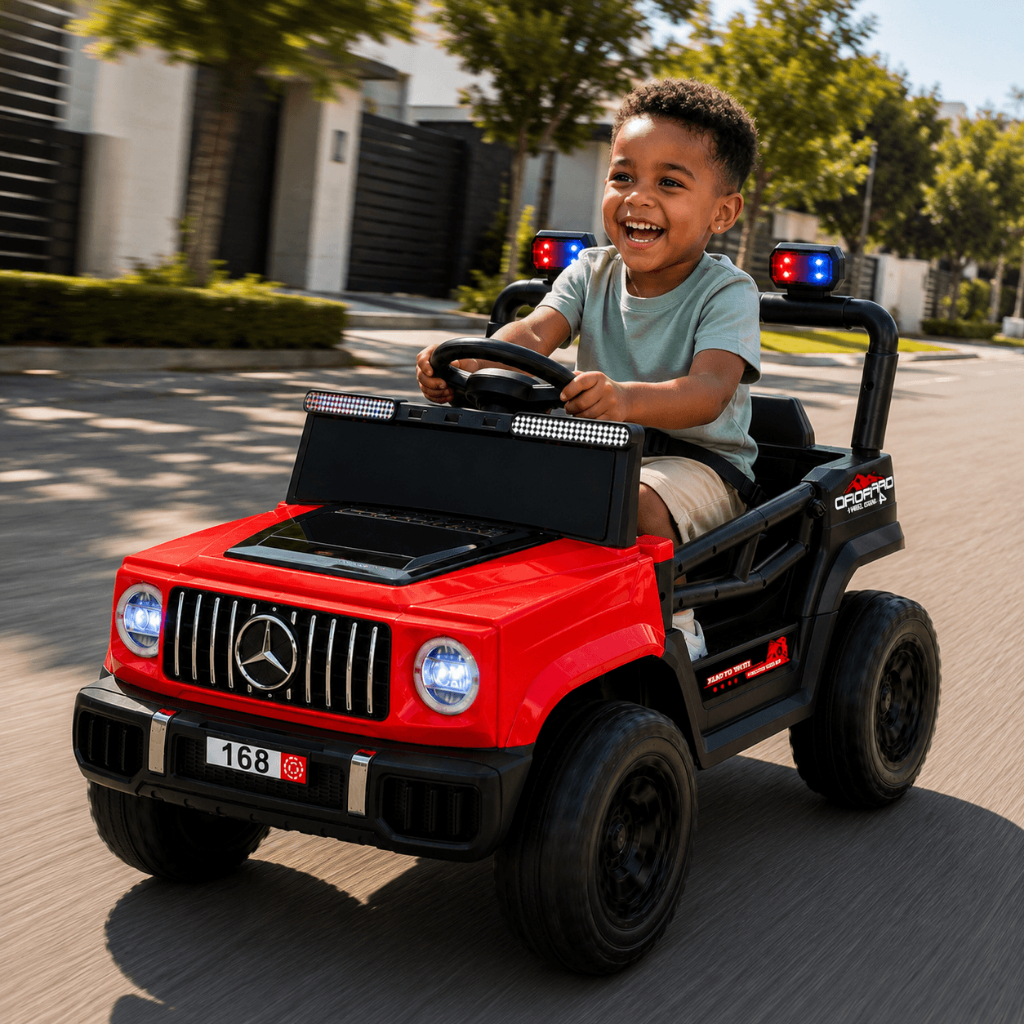 Carrinho Eletrico Infantil Bang Toys Jipe Max Kids Vermelho 6V Controle