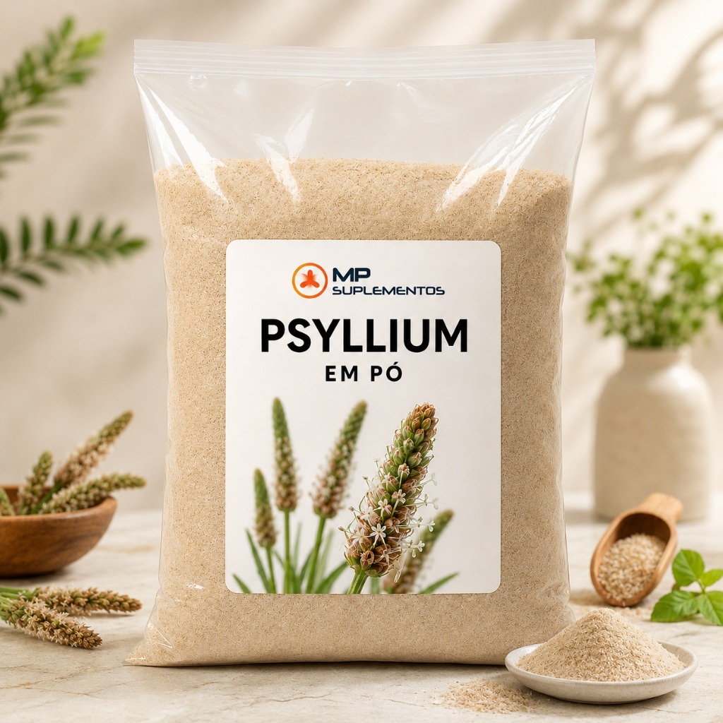 Psyllium em Pó 1kg 100% Puro Fibra Natural Sem Glúten Premium Psillium Psilium Pyssilium