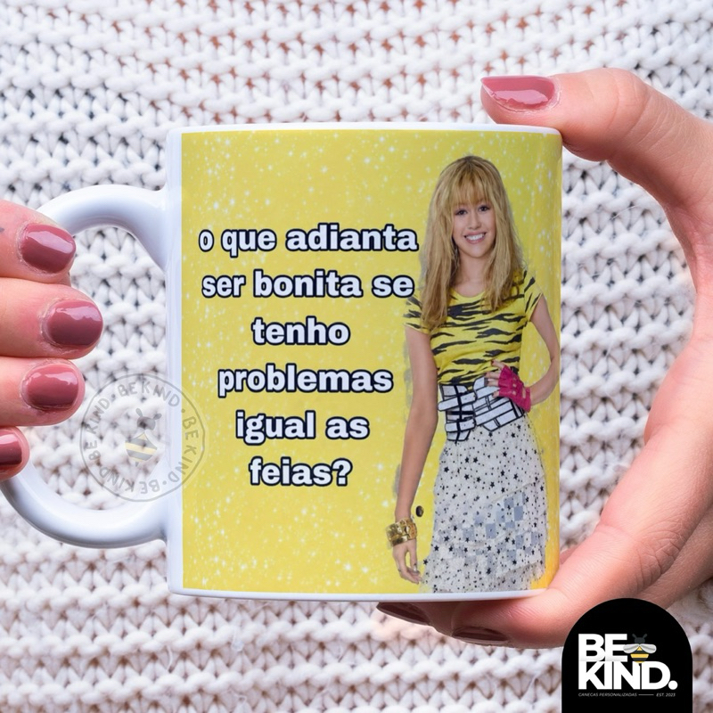 Caneca Personalizada Com Frases Divertidas e Sinceras Y2K Personagens Iconicos Varias Estampas | be kind.