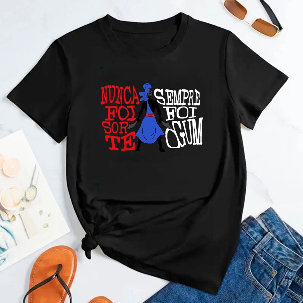 Camiseta T-Shirt Confortável Linda Camisa Casual Algodão Influencer Blogueira Ogum Umbanda Orixás Candomblé Ogunhê
