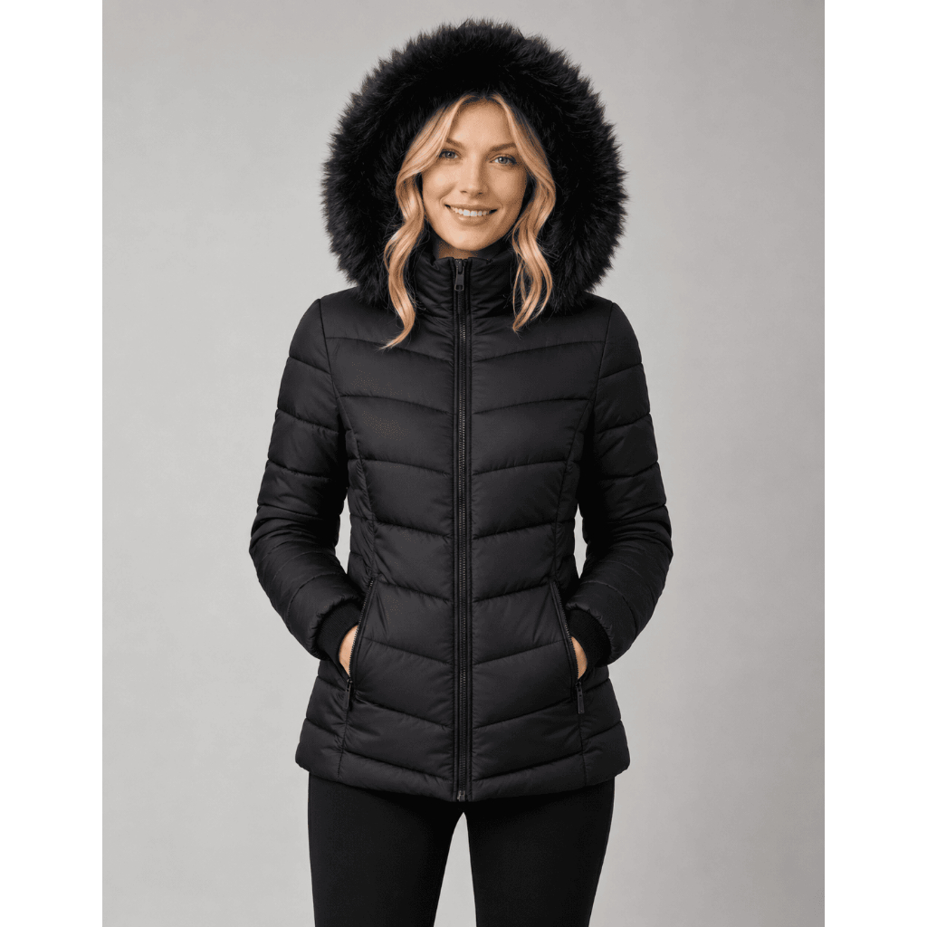 Jaqueta Feminina Puffer Bobojaco Peluciado Forrado Corta Vento Impermeável