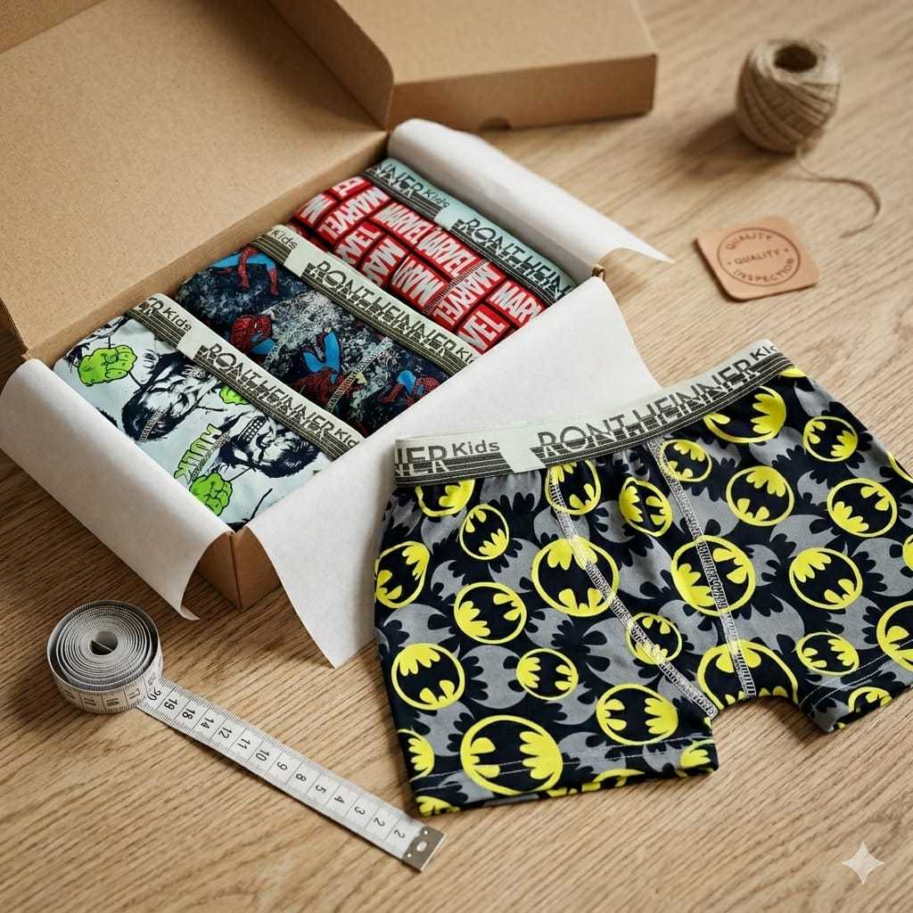 Kit 7 Cuecas Boxer Infantil Super Confortáveis Microfibra Leve Secagem Rápida Sortidas