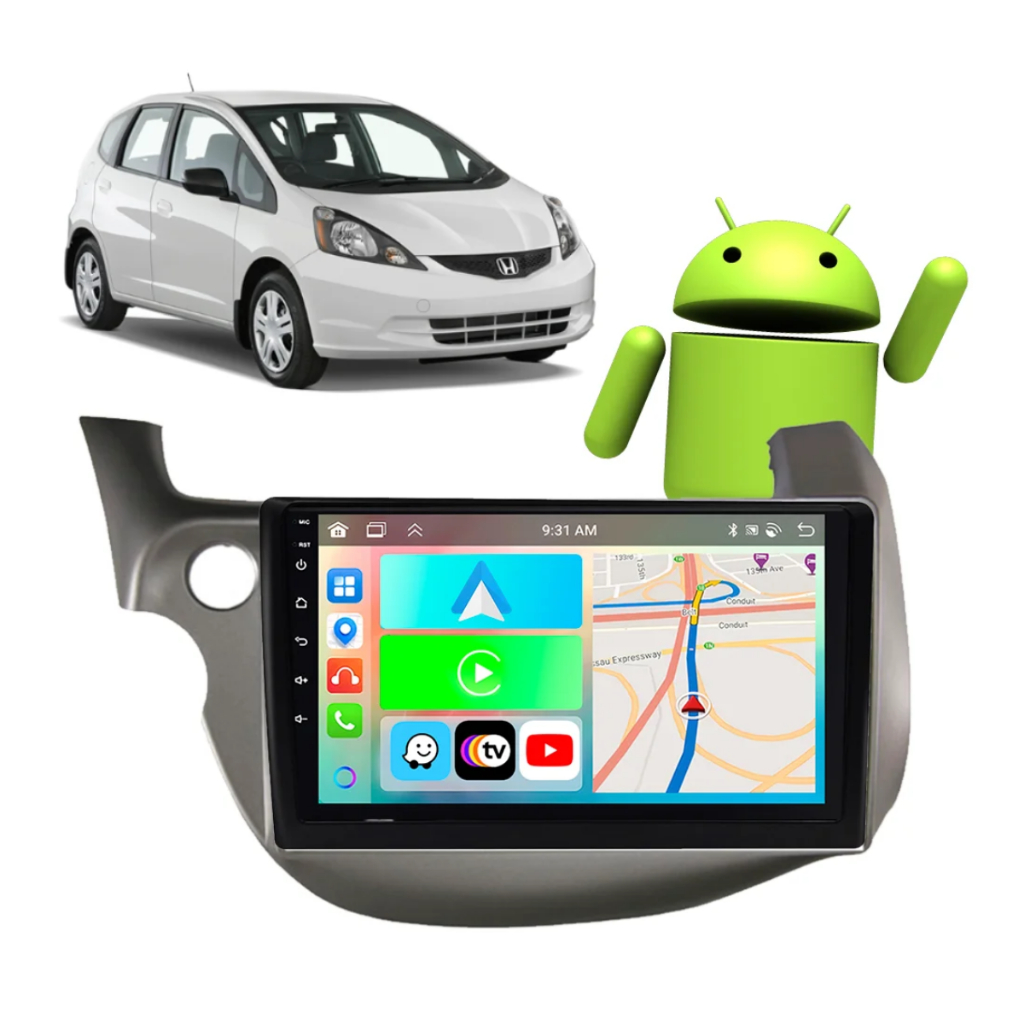 Central Multimídia Honda Fit 2008 Android CarPlay Android Auto GPS WiFi Bluetooth