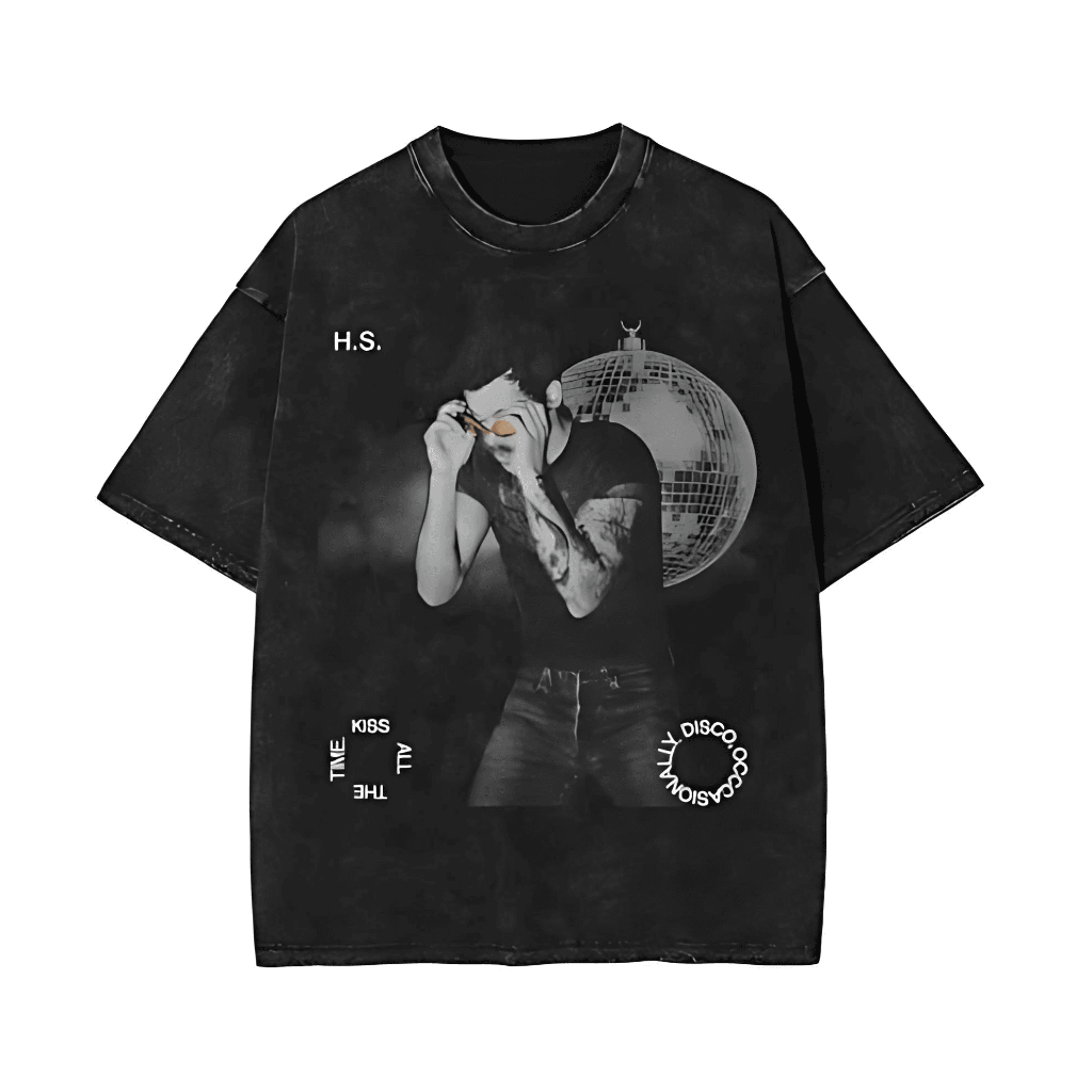 Camisa Harry Styles Estampa Kiss All The Time Camiseta Fashion Unissex