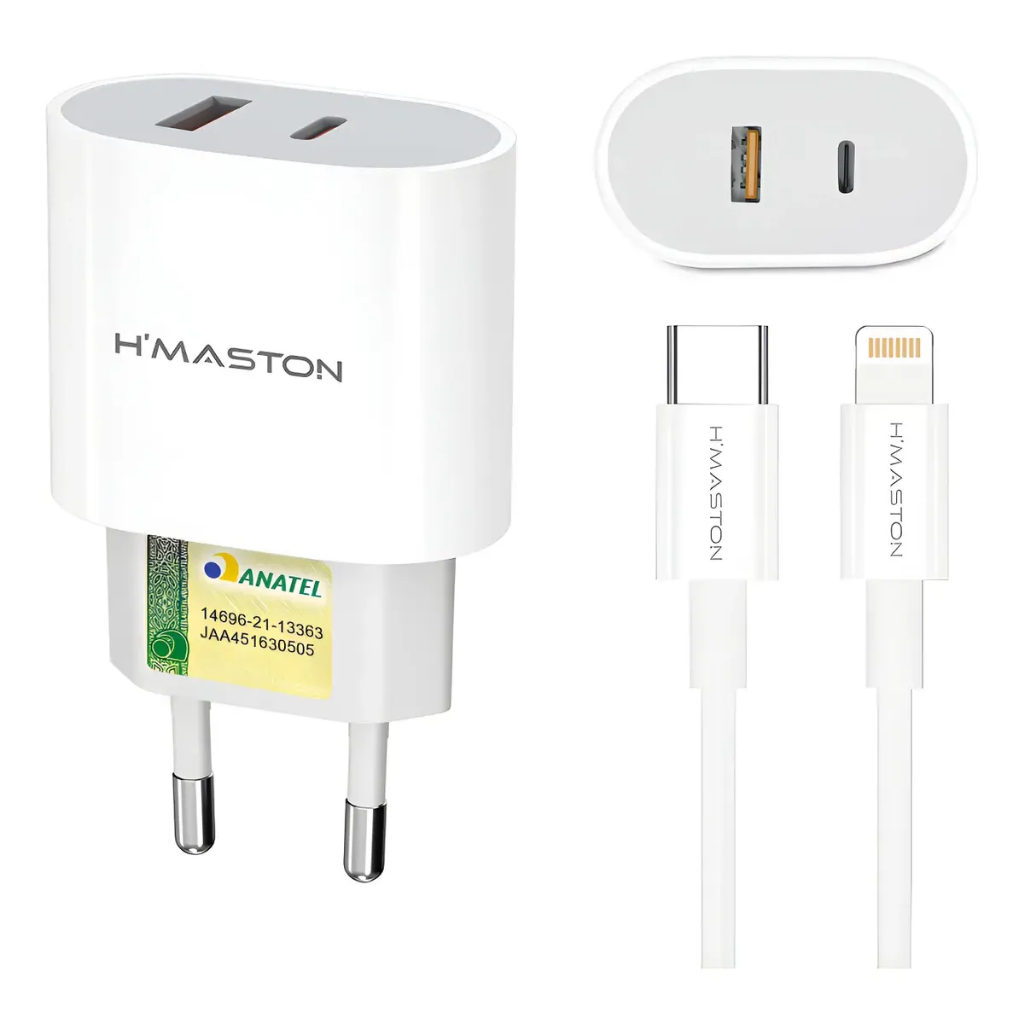 H'maston LR28 Carregador 50W Turbo Fonte Carregar Celular Portátil Com Cabo Tipo-c Lighting · foto 2