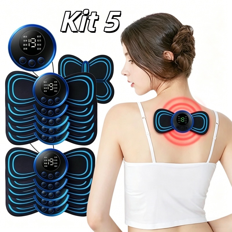 Mini Massageador Elétrico Portátil Cervical com EMS