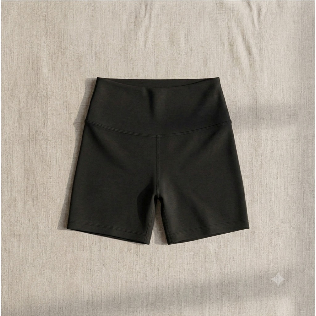 Short Suplex Feminino Cintura Alta Short Meia Coxa Academia Moda Fitness para Treino e Caminhada