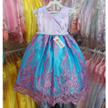 Vestido Infantil Ariel Pequena Sereia Luxo vestido realeza Princesa com renda - Promoção