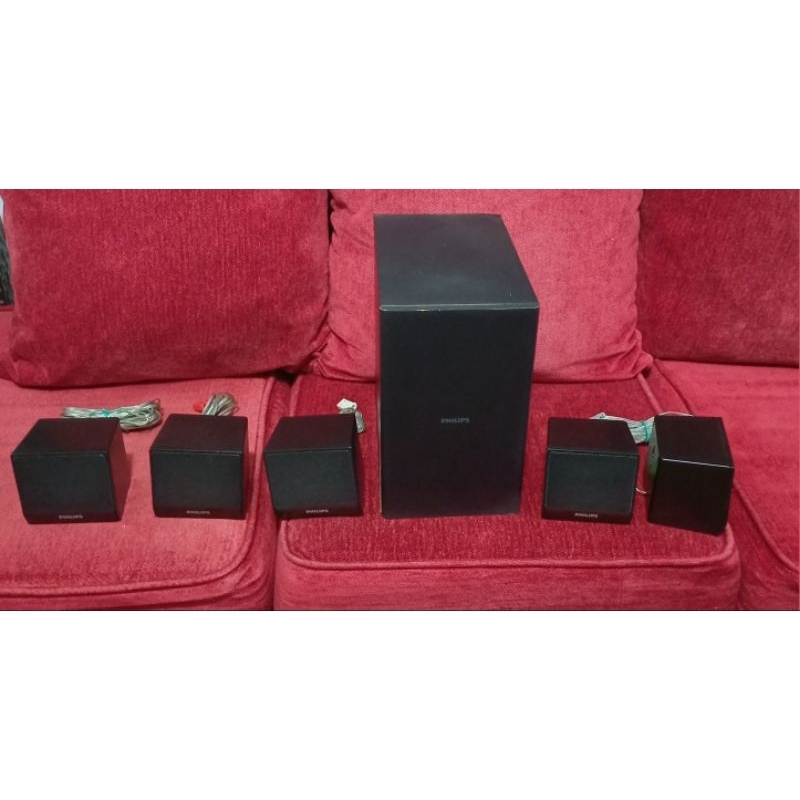 kit jogo de caixas com subwoofer para home theater  philips (PRODUTO USADO)