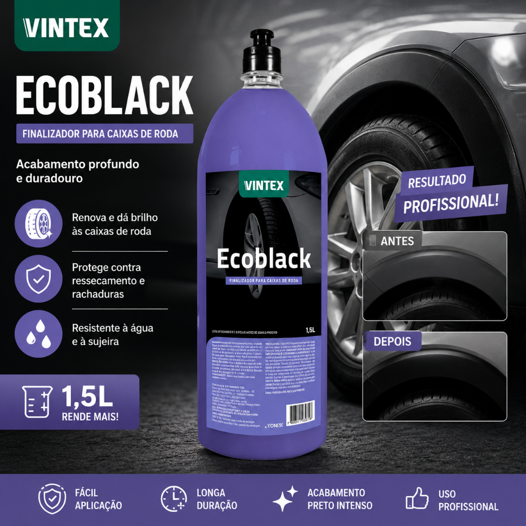 Finalizador Para Caixa De Rodas Ecoblack 1,5 Litros Vonixx
