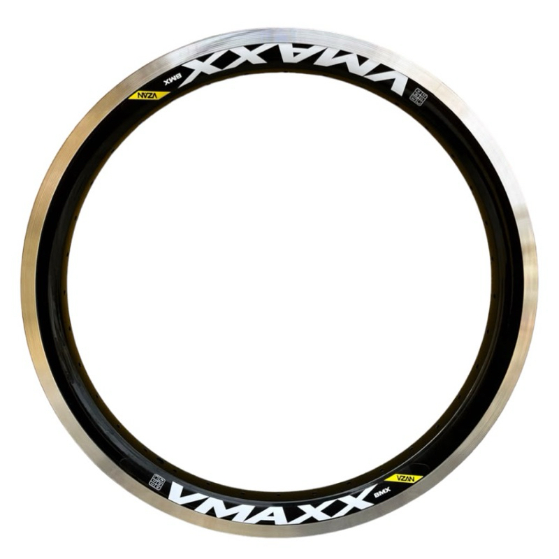 Roda e Aro VMaxx Aro 20 LT DH V-brake 36 furos Preto e Branco