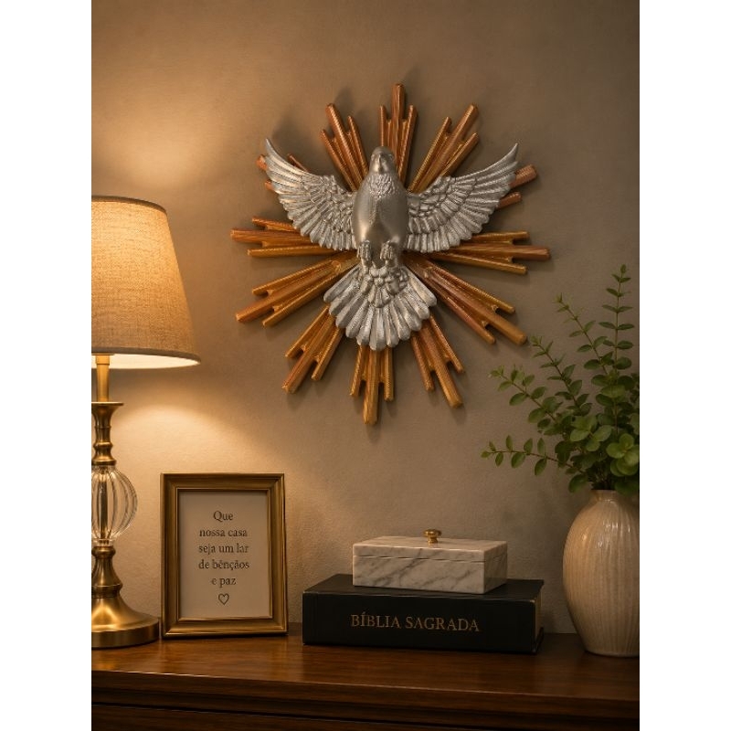 Divino Espírito Santo decorativo em PLA 3D decoração religiosa católica