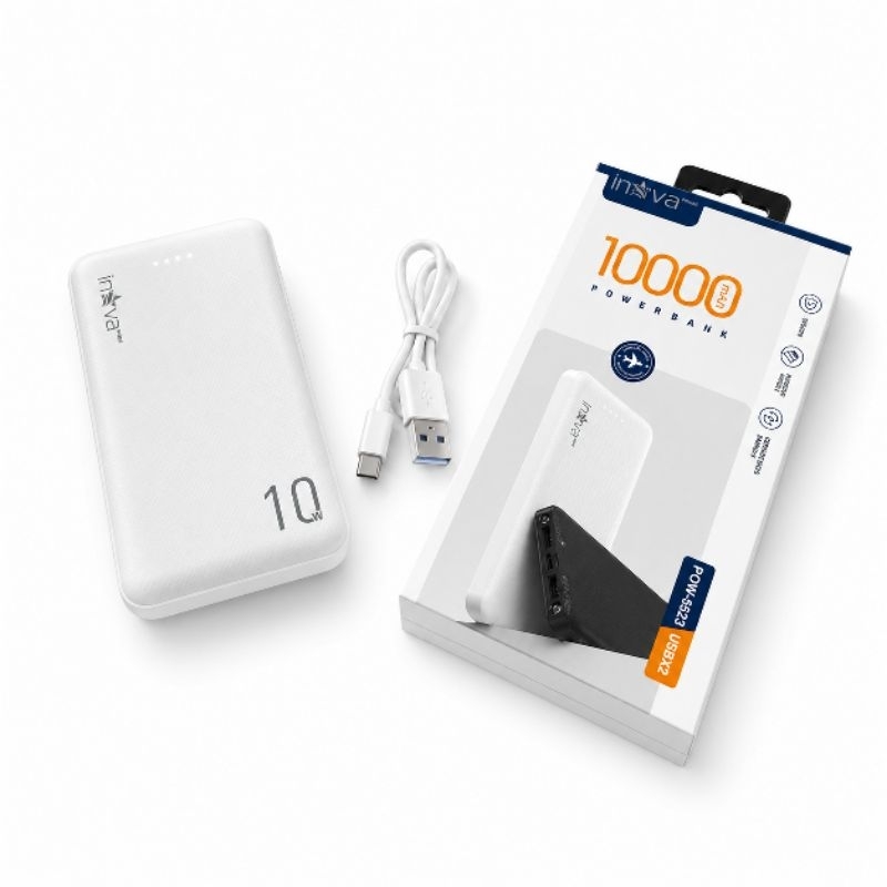Power Bank Inova 10000mAh Carregador Portátil Turbo 2 USB Carga Rápida Universal