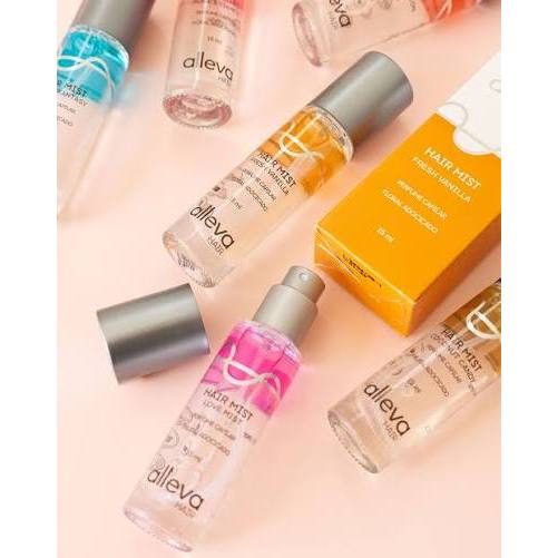 Kit Perfume Cabelo Hair Mist Bloom Fantasy, Coconut Candy e Love Mist Alleva Hair