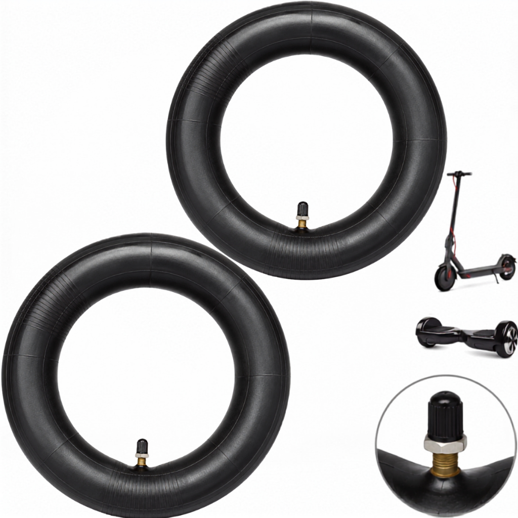 2 Câmaras De Ar Pneu 10x2.50-6.5/ 10x2.125/ 70x65-6.5/ 80x65-6.5/ 60/70-6.5/ 80x55-6.5 Bico Reto Patinete Elétrico
