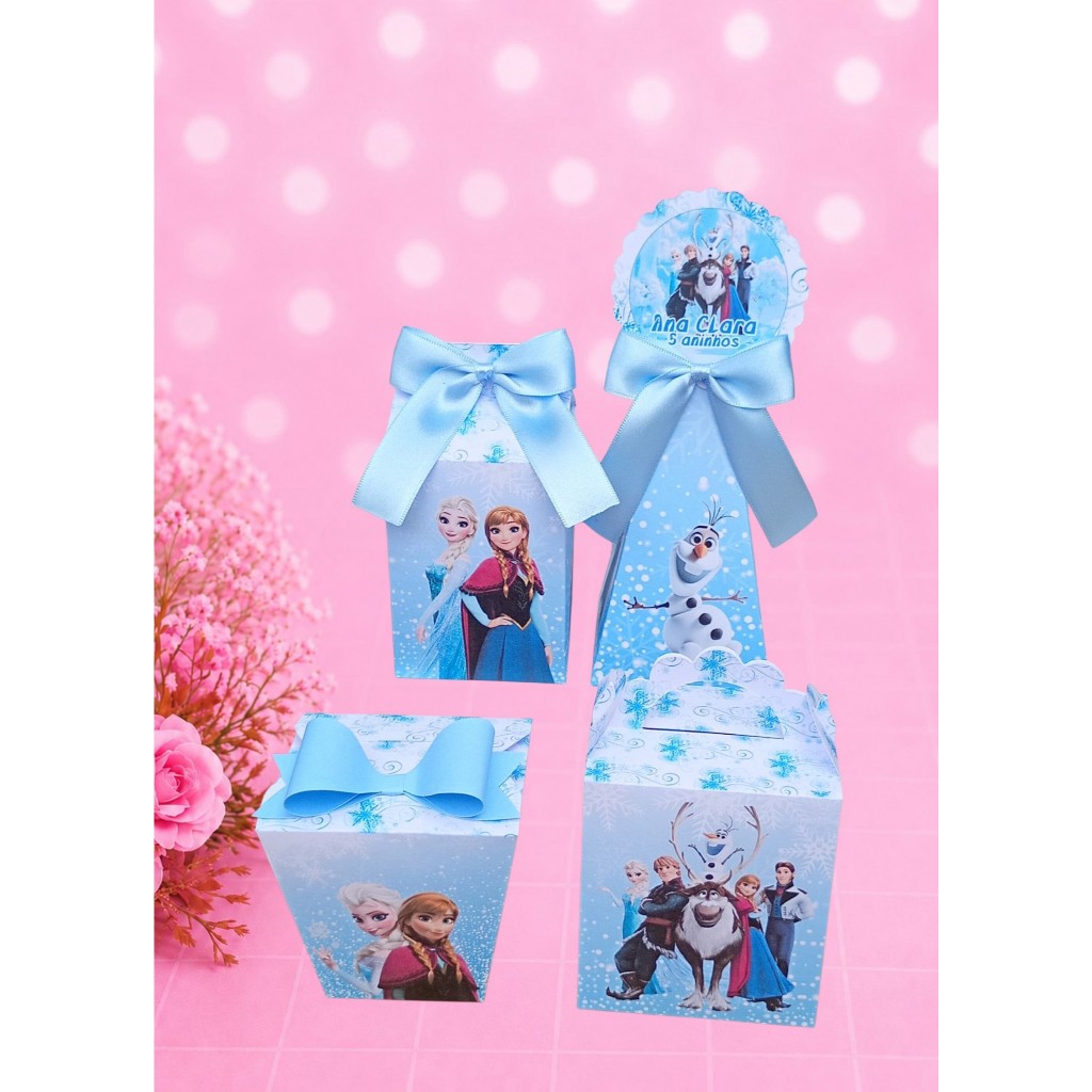 PEGUE E MONTE - Personalizados Frozen - kit festa - lembrancinha - caixinhas - festa-decoração
