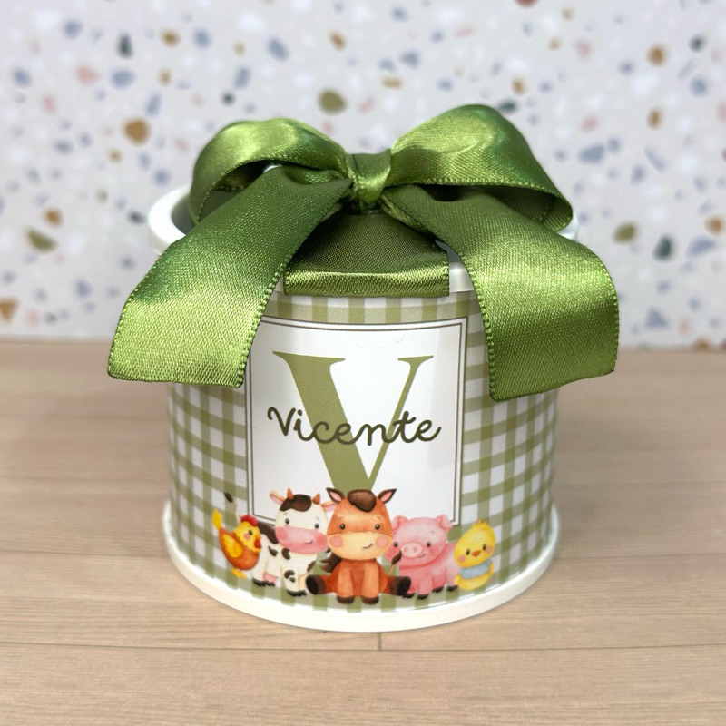 Kit Tubolatas Personalizadas 5x6 FAZENDINHA MENINO | Lembrancinha Aniversário | Maternidade | Chá de Bebê | Batizado