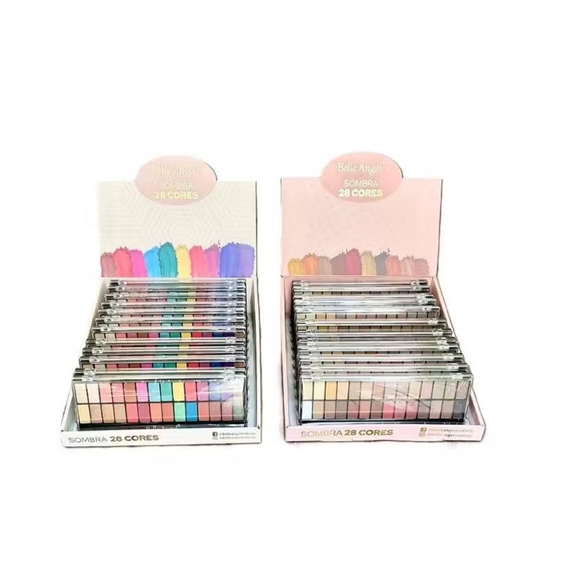 Caixa Box 12 Paletas Belle Angel 28 Cores Atacado Revenda Maquiagem Alta Pigmetação