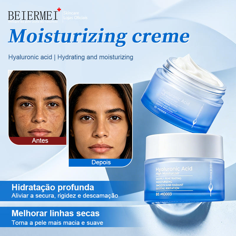 Imagem BEIERMEI Creme Hidratante Facial Hyaluronic Acid High Moisturizer 30ml Hidratação intensa e penetrante