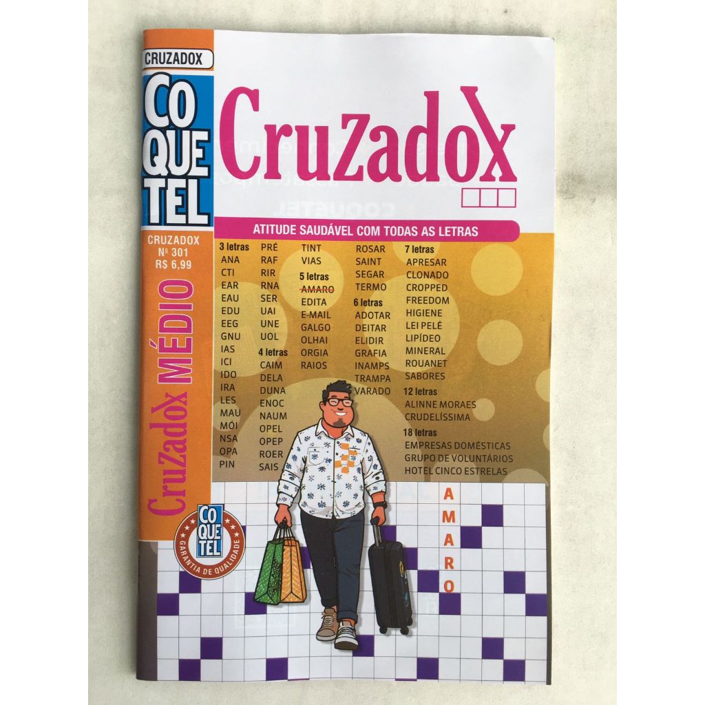 Passatempo Coquetel Cruzadox Nível Médio 43 Jogos