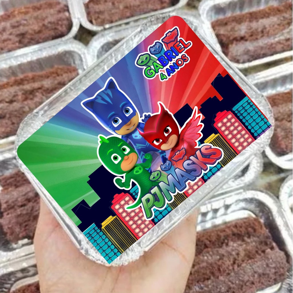 Marmitinha para Bolo 220ml Personalizada PJ Masks Lembrancinha Para Festa