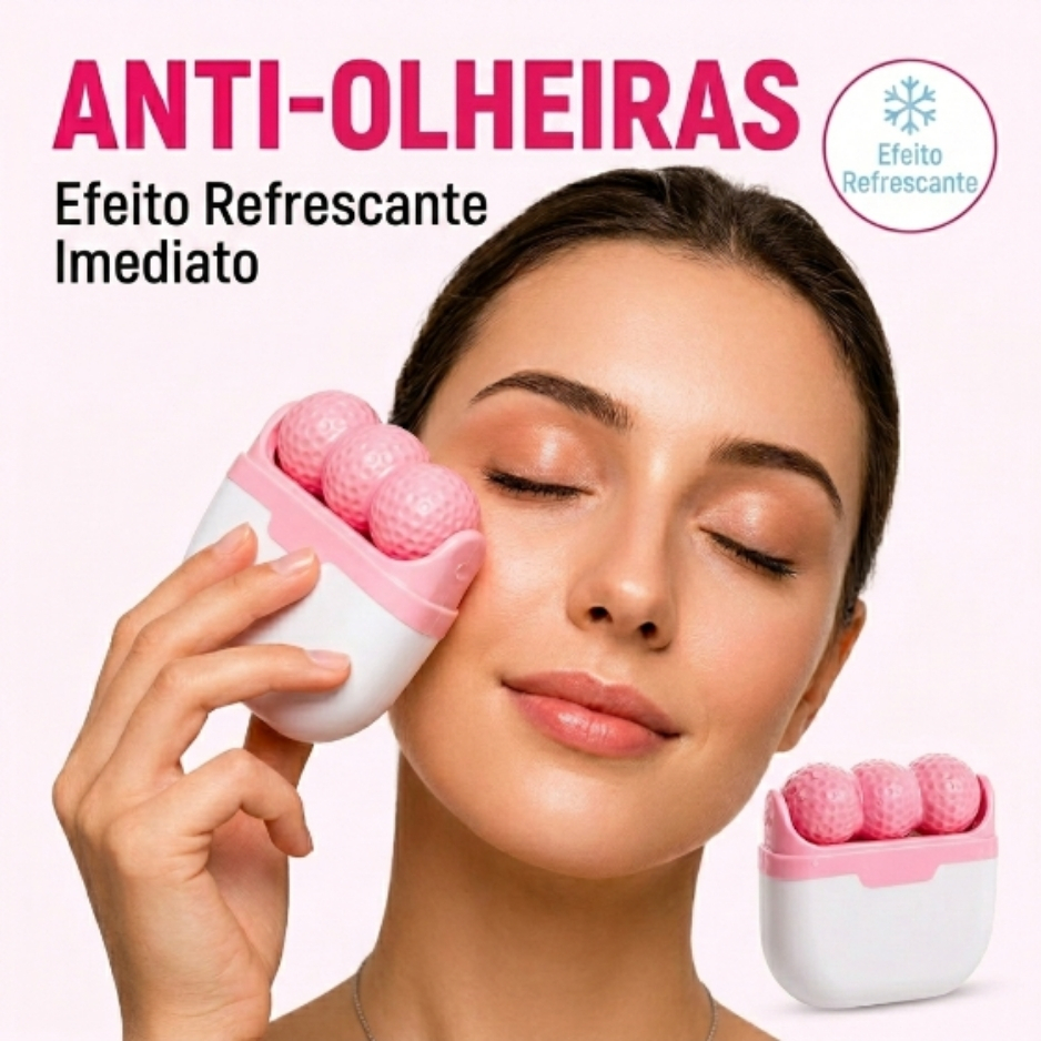 Massageador Facial Ice Roller Anti Olheiras Rolo Gelo