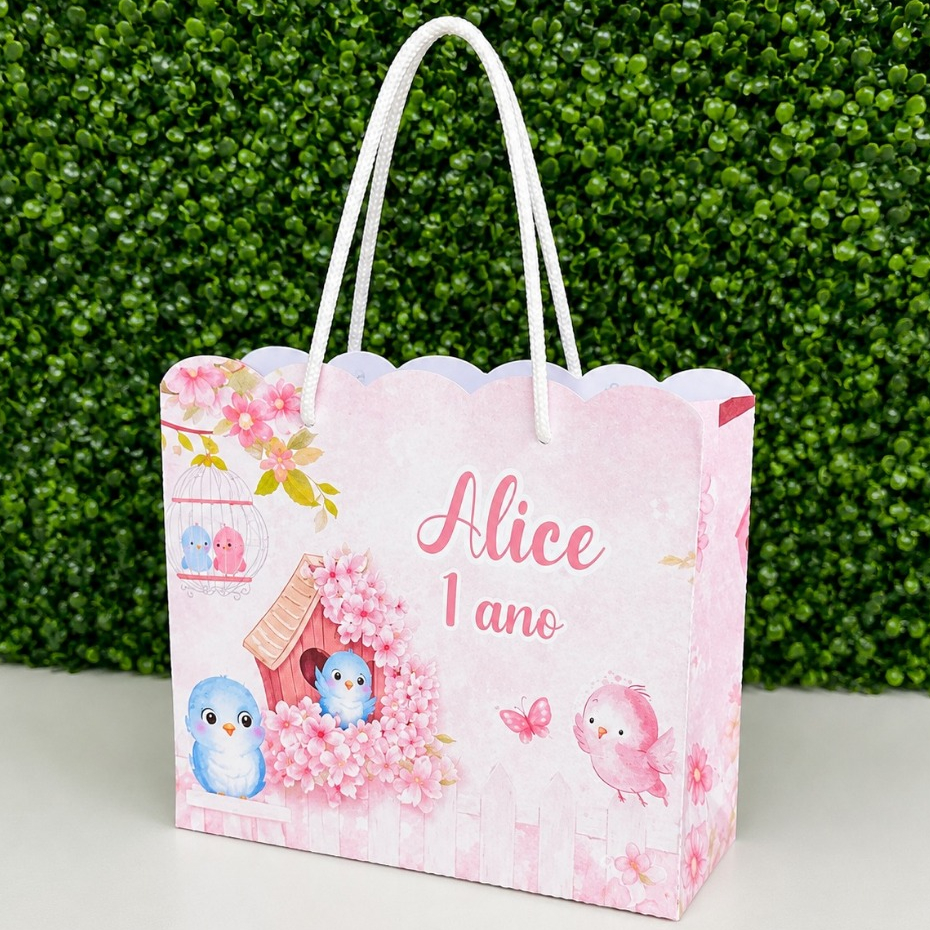 Sacolinha Personalizada Festa Jardim Encantado Aniversário Infantil Lembrancinha Surpresa