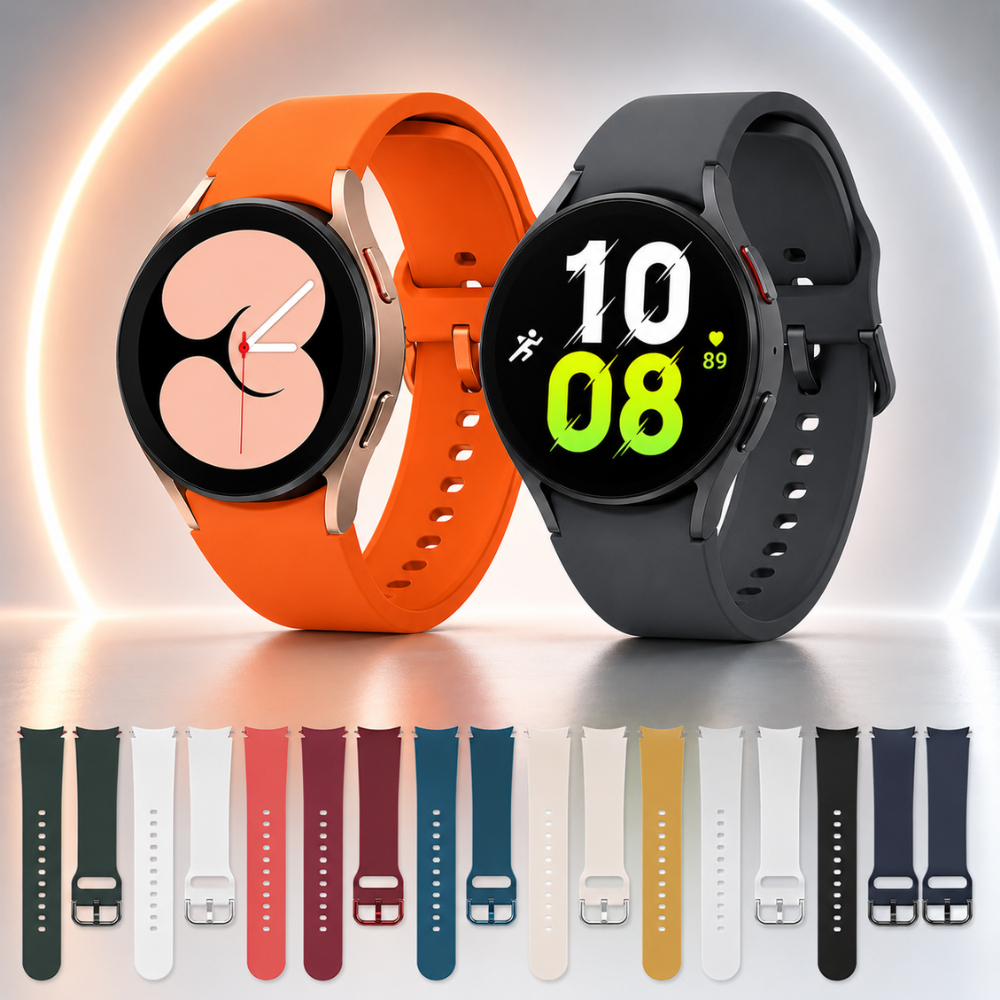 Pulseira de Silicone para Galaxy Watch 7 6 5 4 Samsung