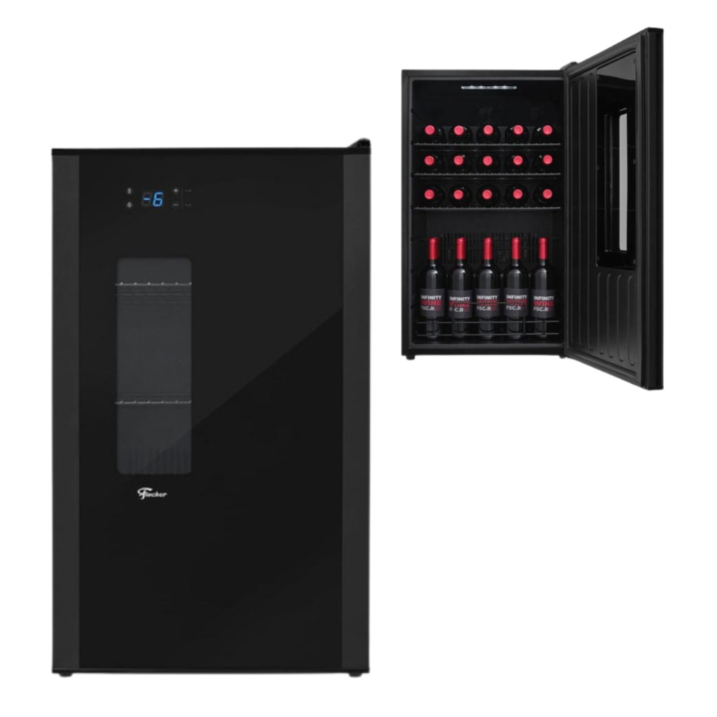 Cervejeira Adega Frigobar Fischer Infinity 92L Frost Free Painel Touch 85W