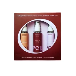 Kit 3 Mini Body Splashes Femininos Perfume Corporal Fragrâncias 60ml Spoiler