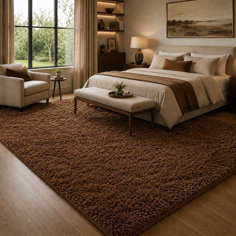 Tapete Decorativo Grande 3,00×2,00 Peludo Sala de Estar Macio Confortável Luxo