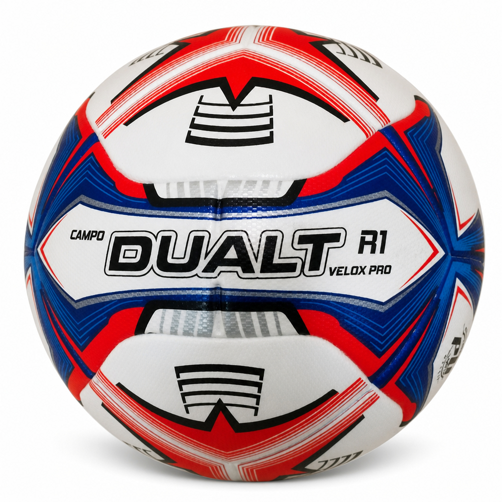 Bola Futebol De Campo Dualt Velox Pro R1 Techfusion Profissional Original 100% PU Alta Performance