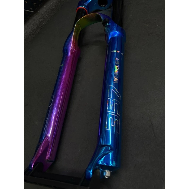 Garfo Suspensão Aro 26 Bike MTB RST Blaze Oil Rainbow V-Brake e Disco