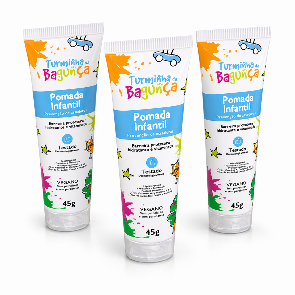 Kit 03 Pomadas Prevenção de Assaduras TURMINHA DA BAGUNÇA 45g