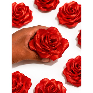Rosa Artesanal de Cetim 38mm | Flor Decorativa para Lembrancinhas, Presentes e Decoração