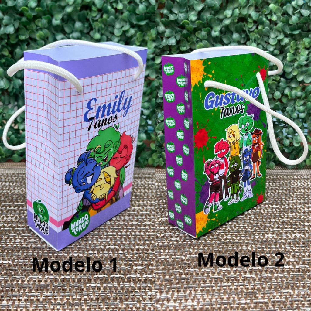 Sacolinha surpresa personalizada Mundo Torajo lembrancinha de aniversario Mundo Torajo mimos de infantil/Tamanho P
